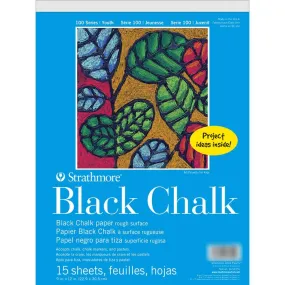 100 Youth Black Chalk Pad 9in x 12in