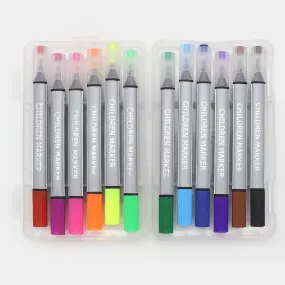 12 Pcs Double Side Art Marker Colours