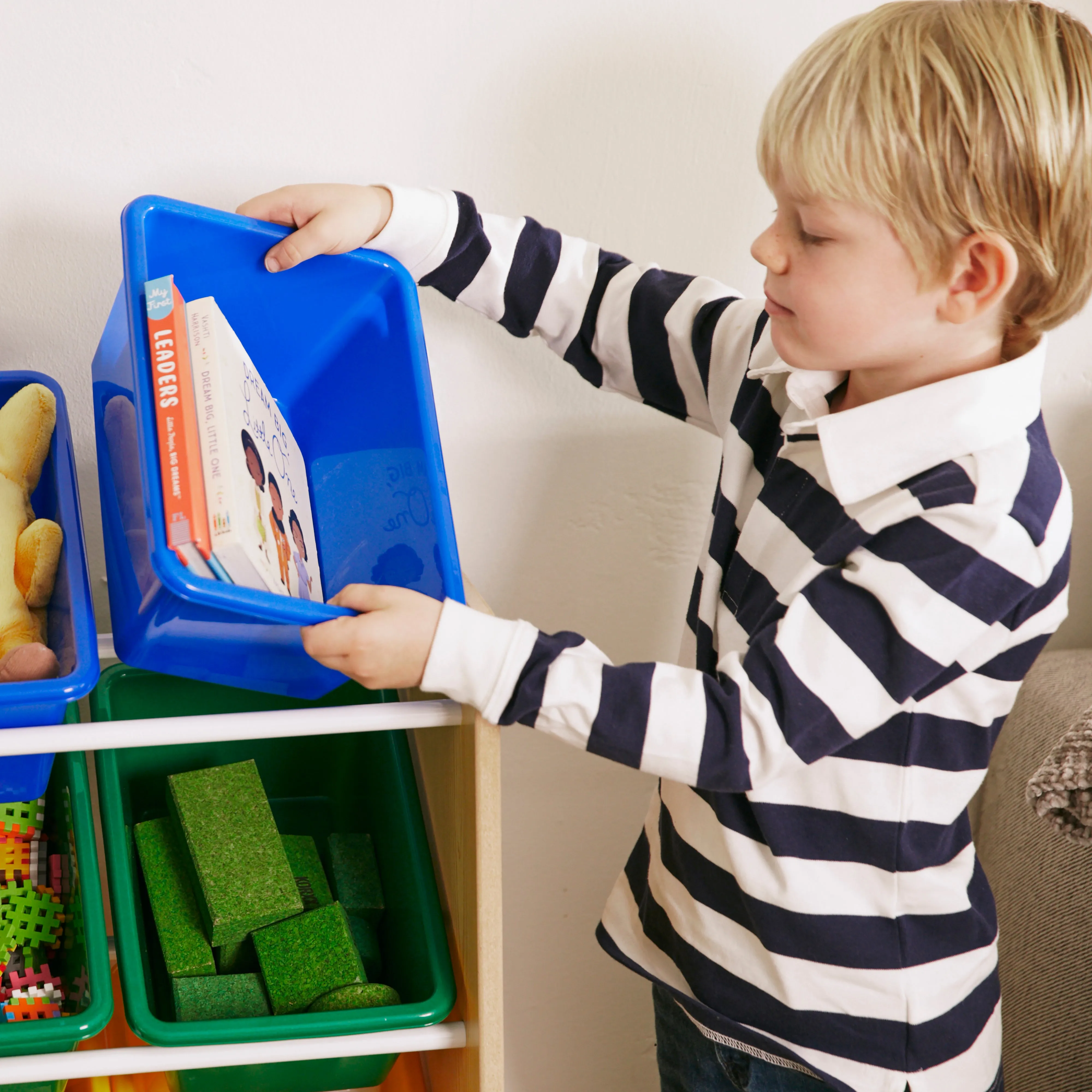 4-Tier Organizer with 20 Bins, Toy Storage