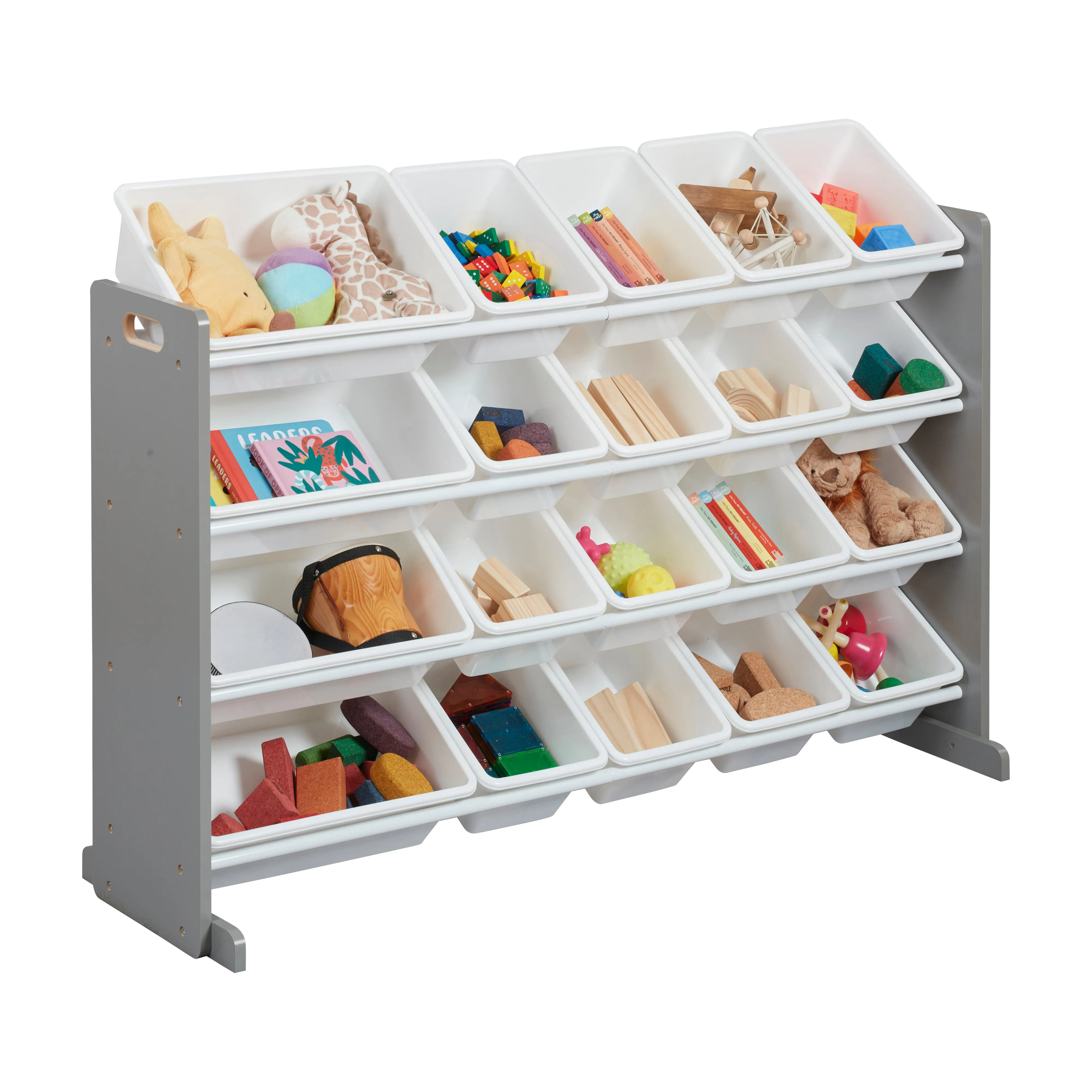 4-Tier Organizer with 20 Bins, Toy Storage