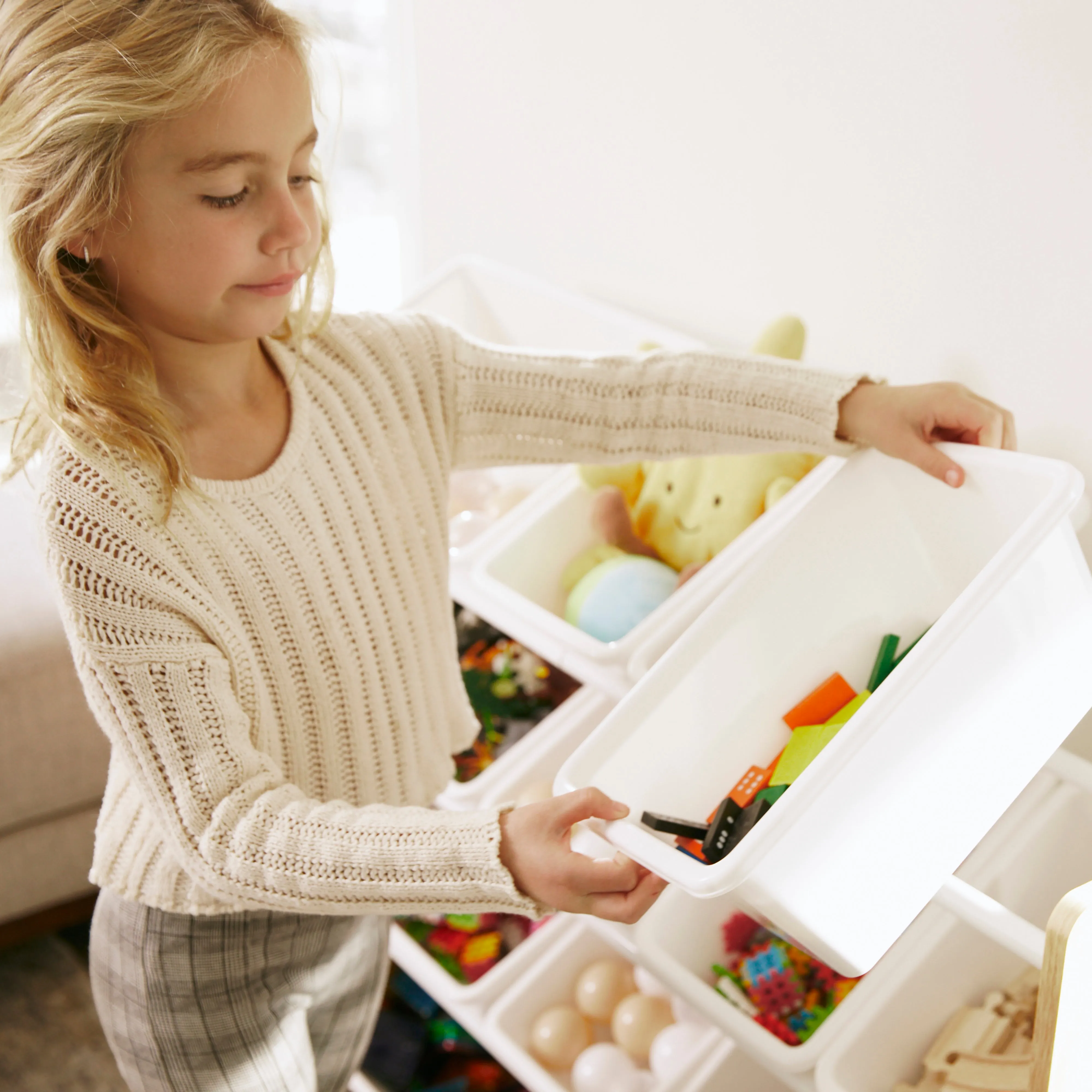 4-Tier Organizer with 20 Bins, Toy Storage