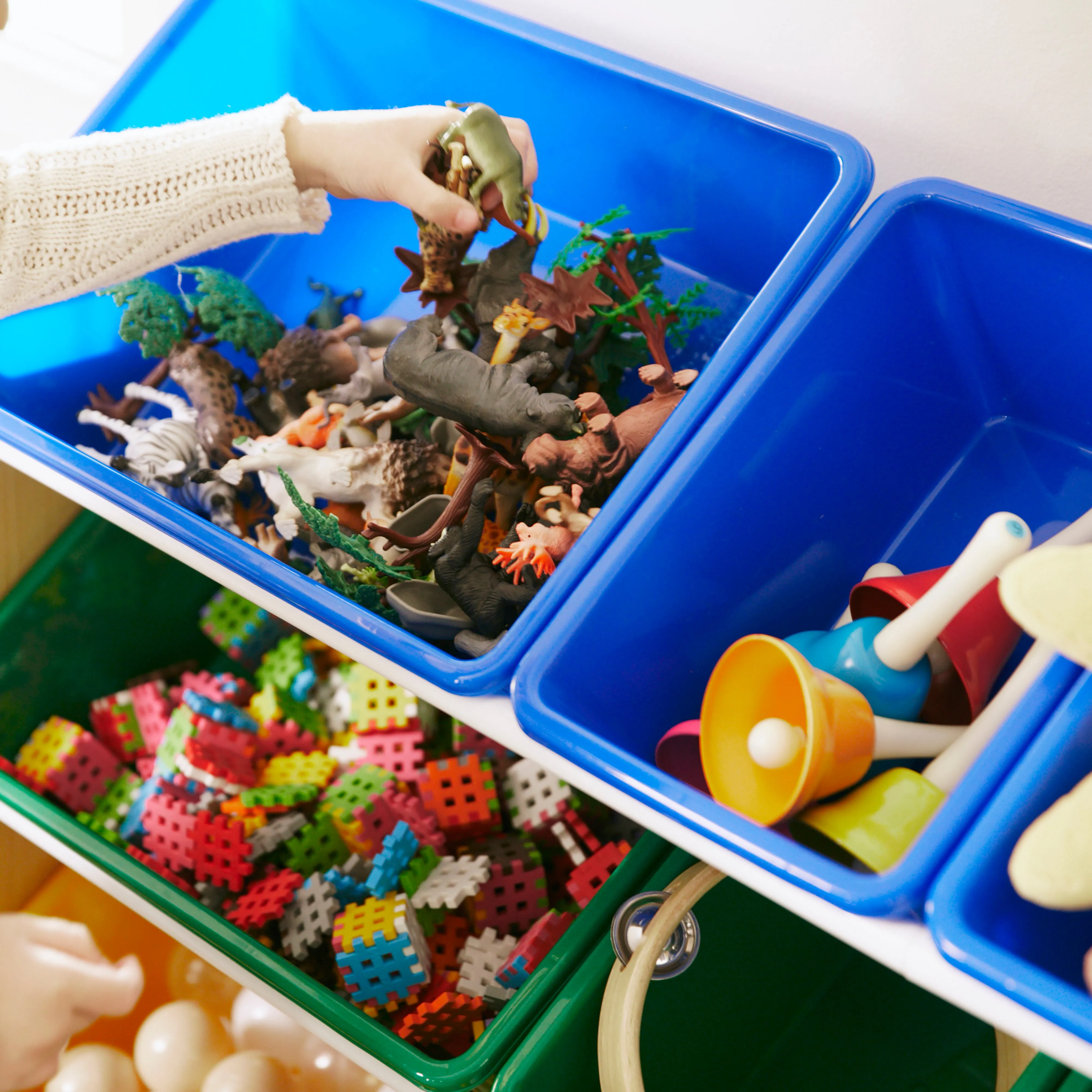 4-Tier Organizer with 20 Bins, Toy Storage