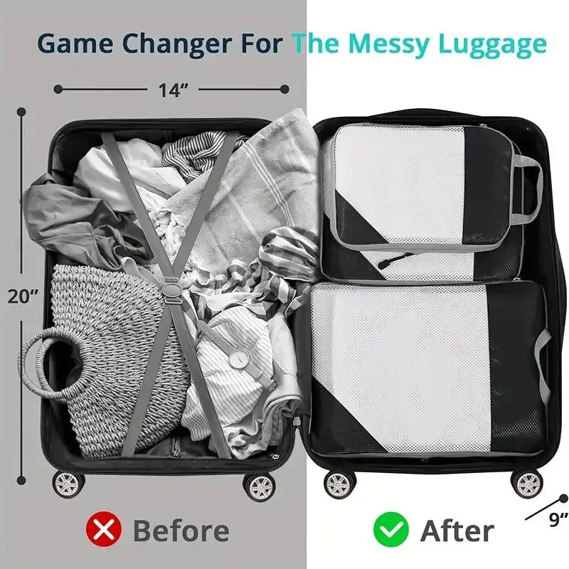 5pc Collapsible Compression Packing Cubes