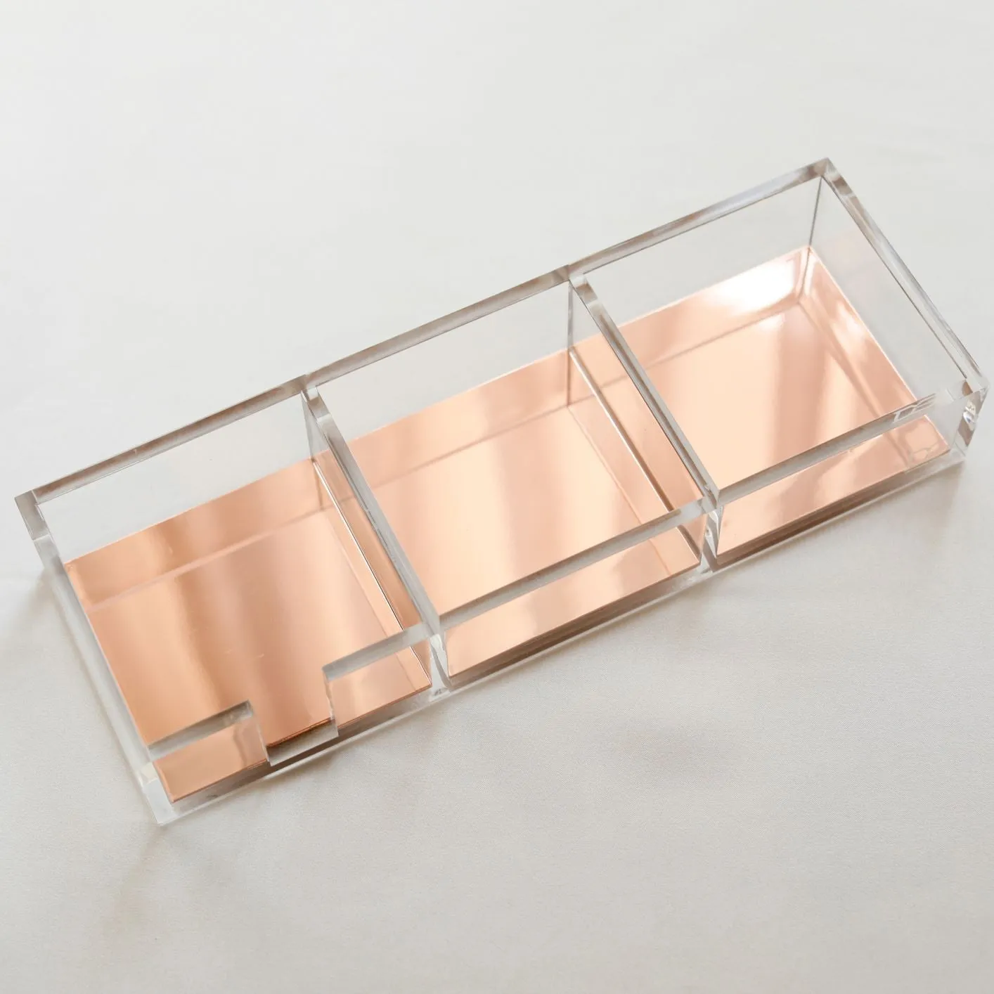 Acrylic Desk Organizer with notepad (Gold, Rose Gold,Colorful )