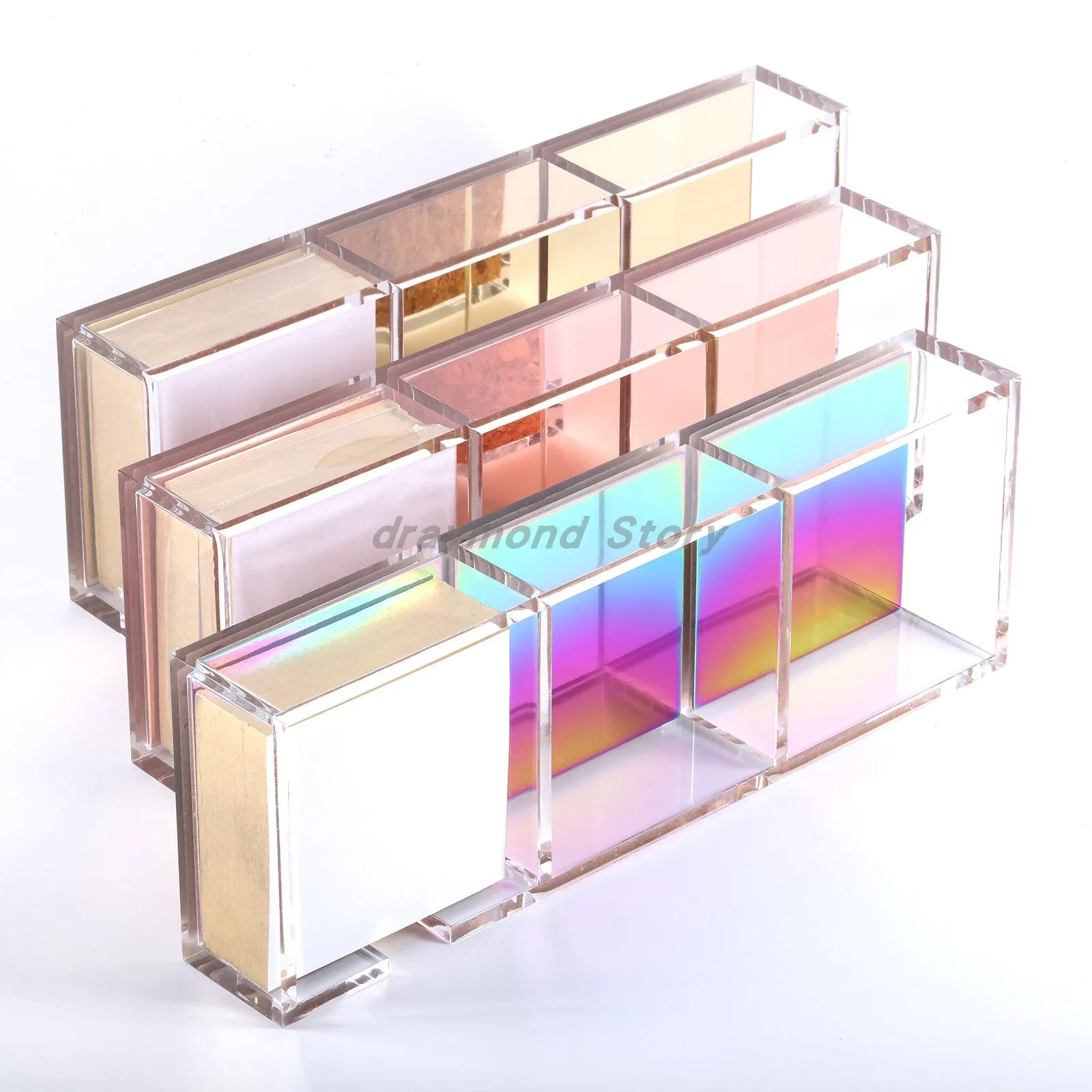 Acrylic Desk Organizer with notepad (Gold, Rose Gold,Colorful )