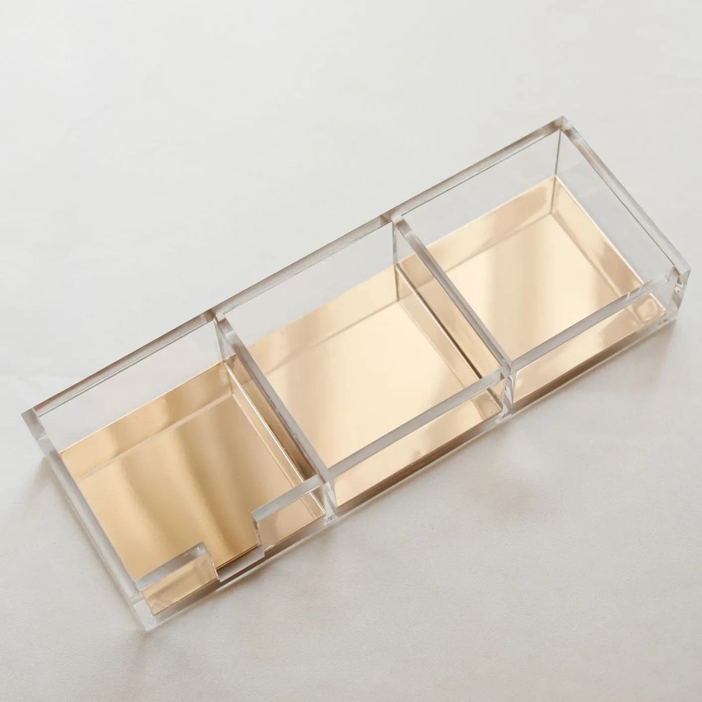 Acrylic Desk Organizer with notepad (Gold, Rose Gold,Colorful )