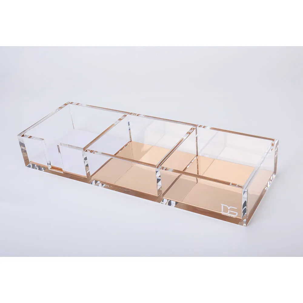 Acrylic Desk Organizer with notepad (Gold, Rose Gold,Colorful )