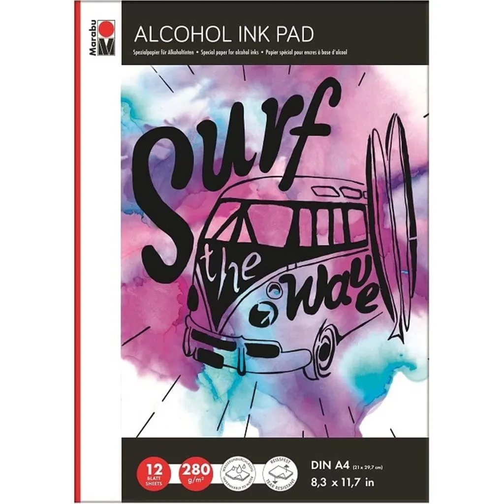 Alcohol Ink Pad A4 280g 12Sheets