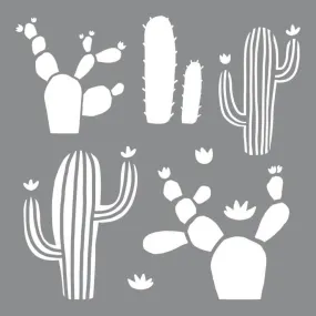 Americana Adhesive Stencils Cacti 10in x 10in