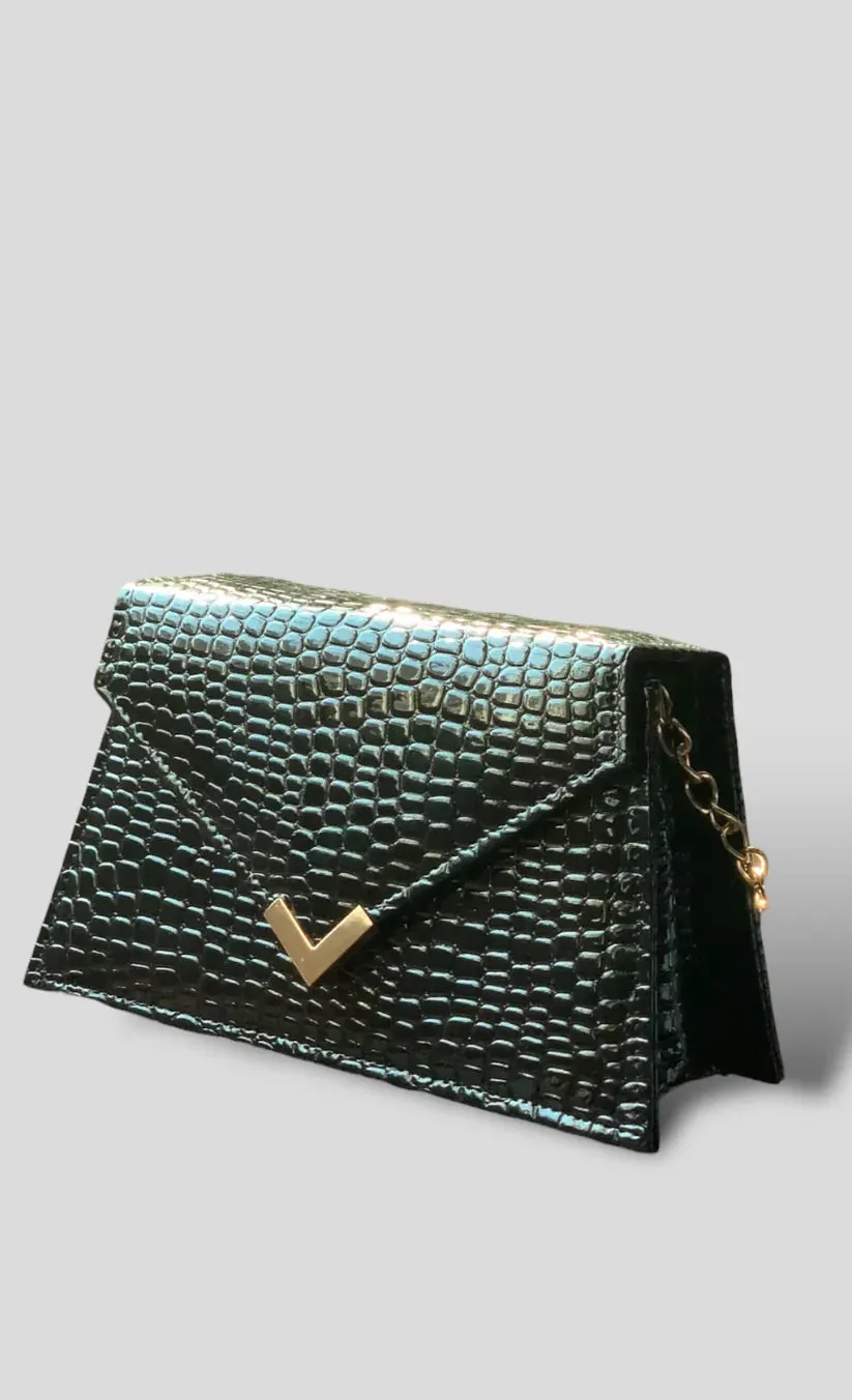 Amphibian Shiny Black Mini Bag