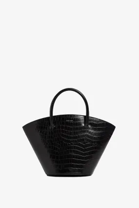 Anine Bing - Mini Holland Bag in Black Croco