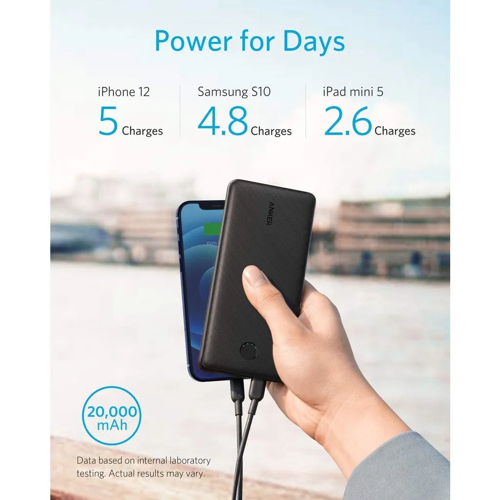 Anker A1287 PowerCore Essential 20000mAh 20W PD Power Bank Compatible with iPhone 12/12 Pro / 12 Pro Max and More