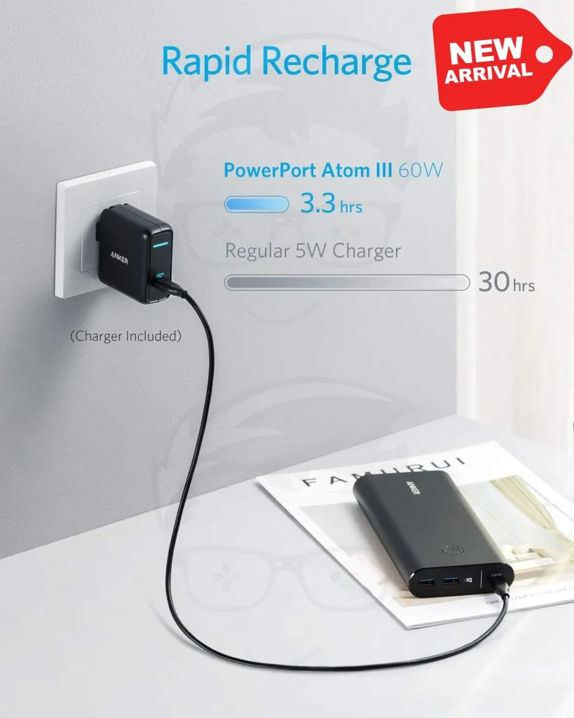 Anker PowerCore  26800mAh PD 45W with 60W PD Charger