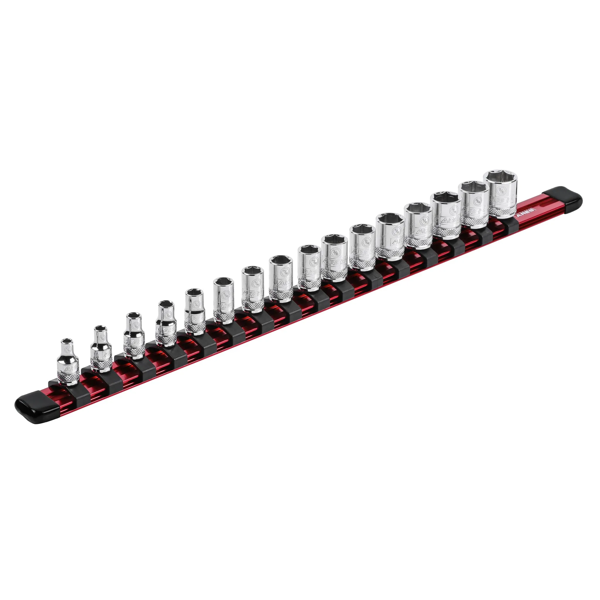 ARES 70201 - 1/4" Red Aluminum Socket Rail