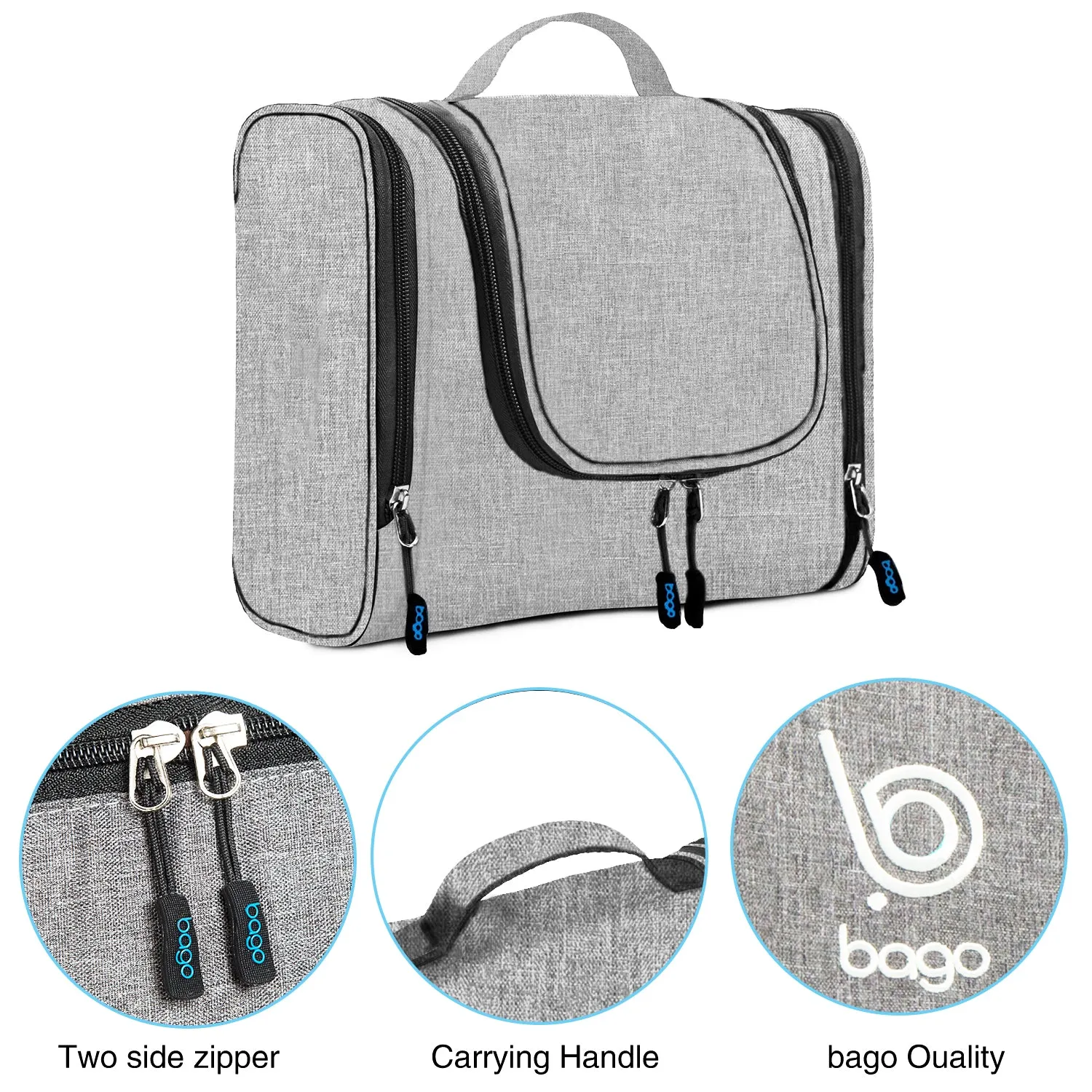 Bago Hanging Toiletry Bag For Women & Men - Travel Bags for Toiletries