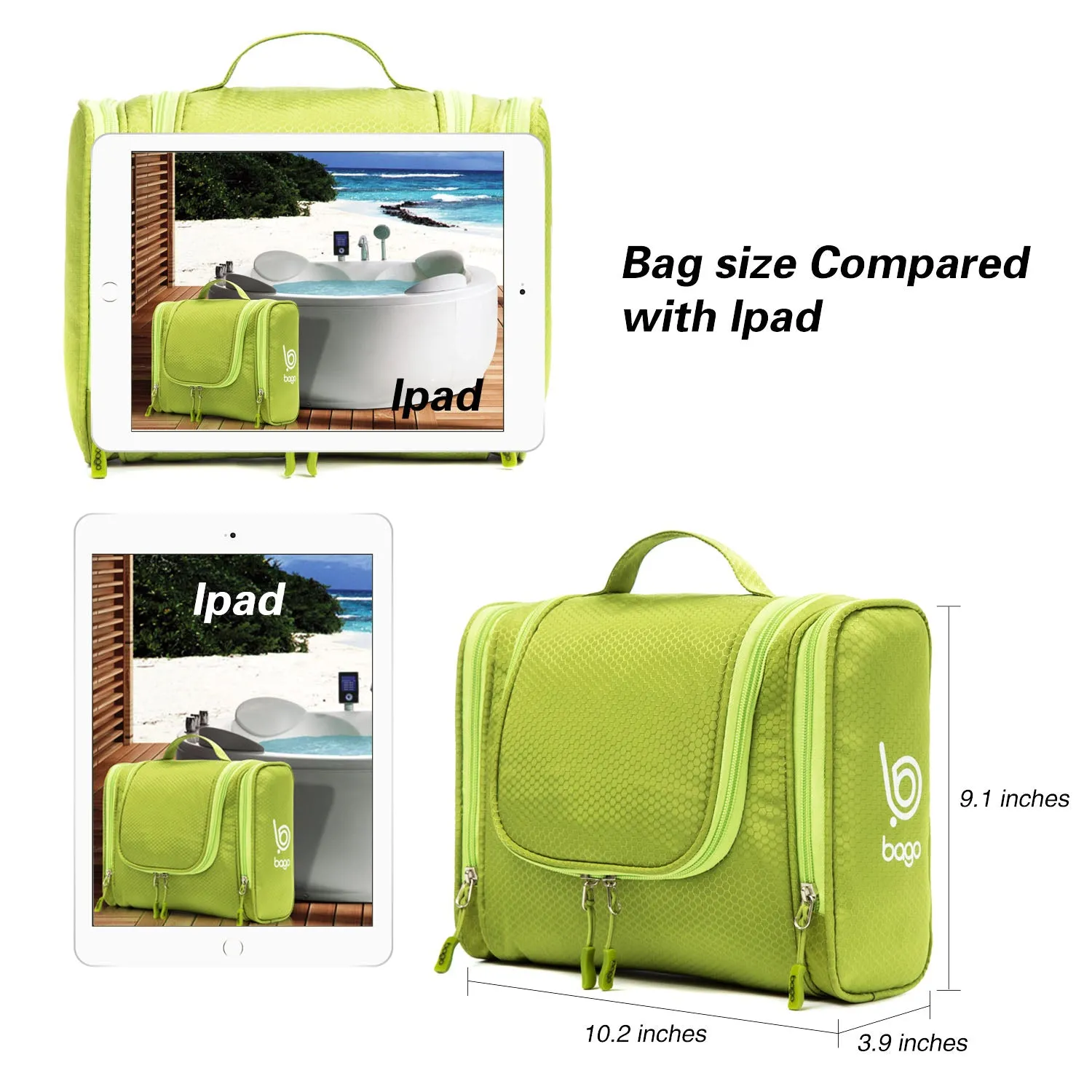 Bago Hanging Toiletry Bag For Women & Men - Travel Bags for Toiletries