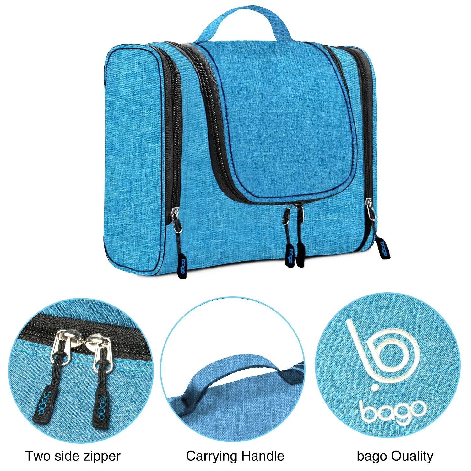 Bago Hanging Toiletry Bag For Women & Men - Travel Bags for Toiletries