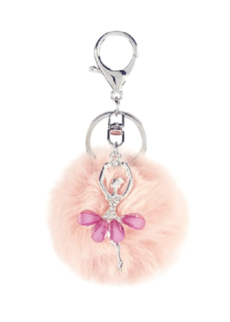 Ballerina Pom-Pom Keychain