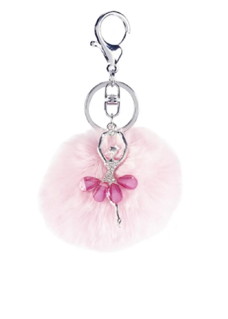 Ballerina Pom-Pom Keychain