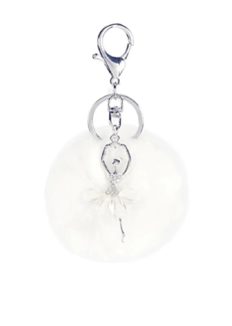 Ballerina Pom-Pom Keychain