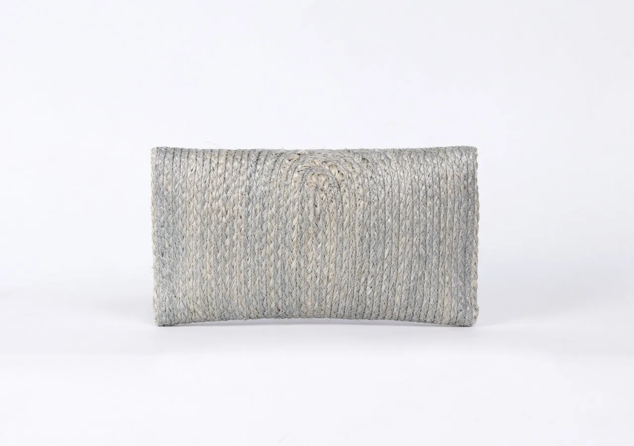 Bangkok Craft - Sisal Mini Clutch Bag (Grey)