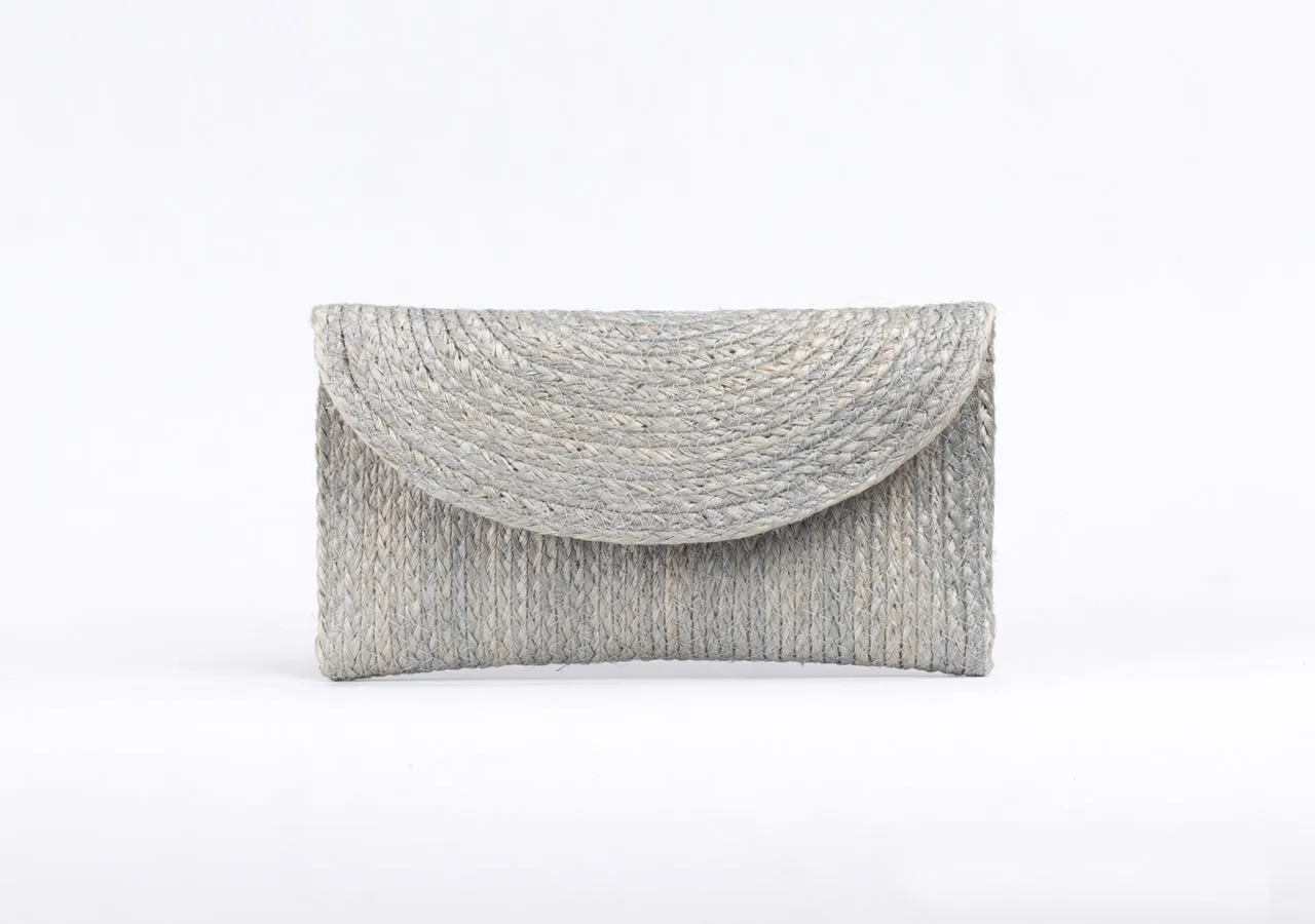 Bangkok Craft - Sisal Mini Clutch Bag (Grey)