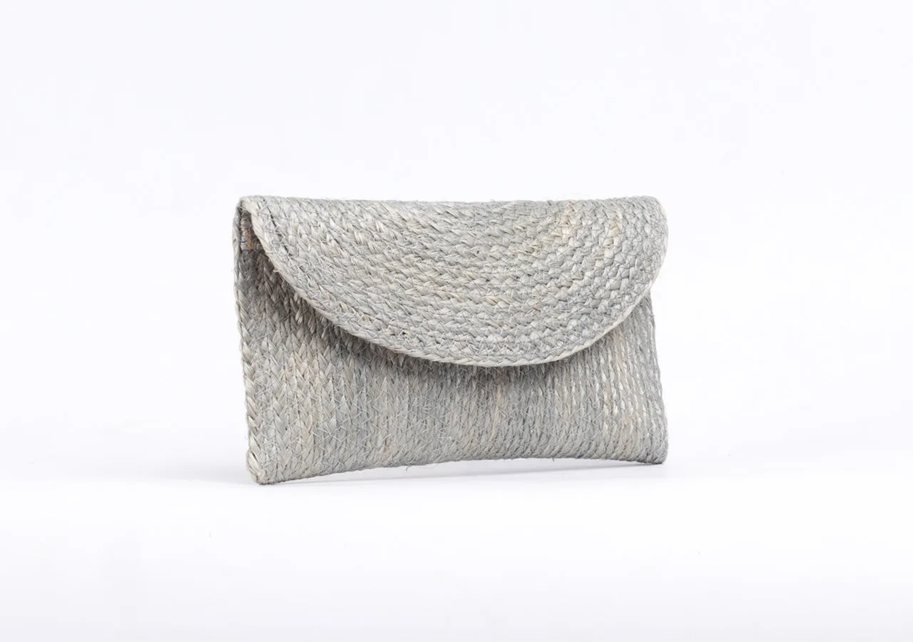 Bangkok Craft - Sisal Mini Clutch Bag (Grey)