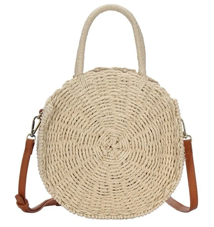 BGS82626 Circle Straw Crossbody