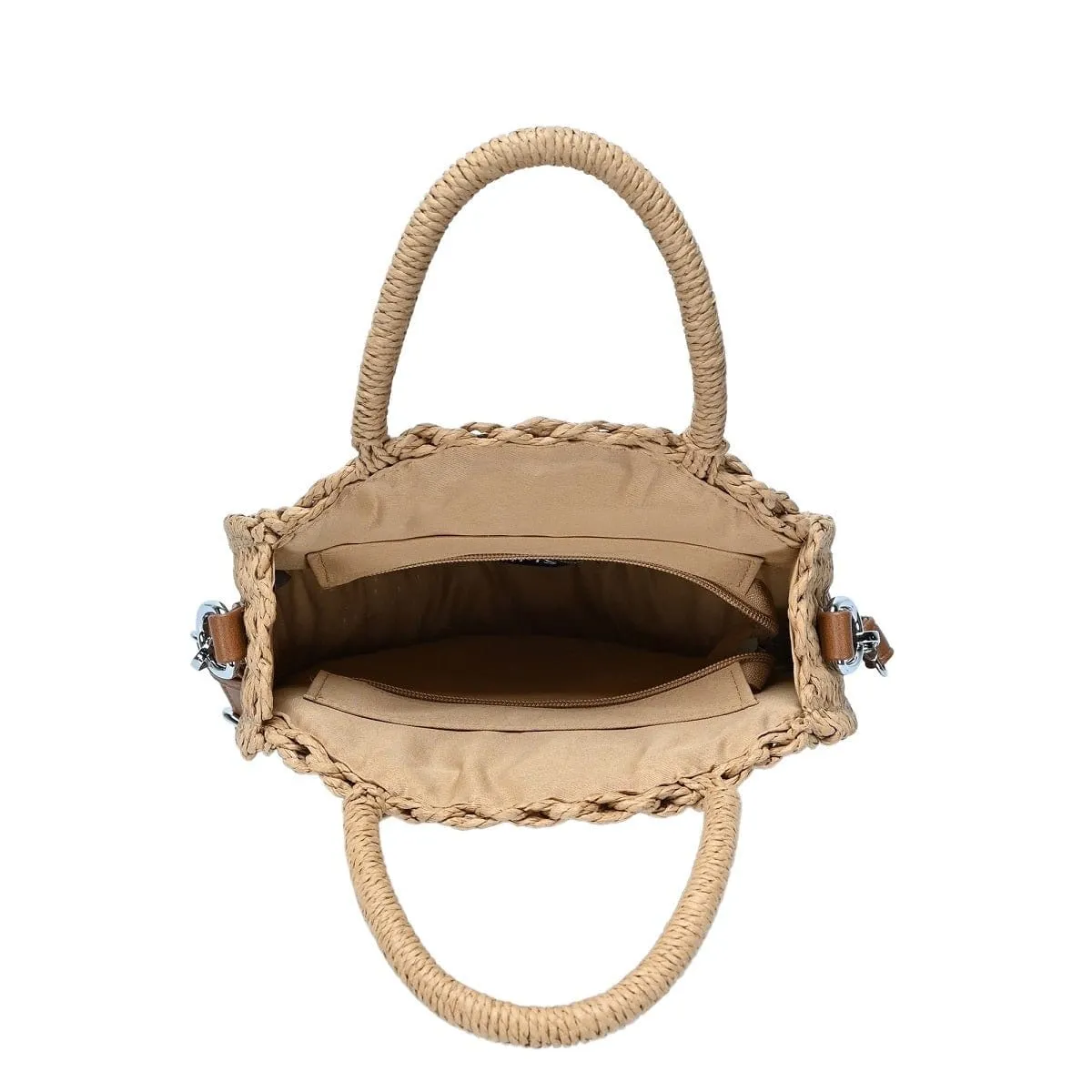 BGS82626 Circle Straw Crossbody