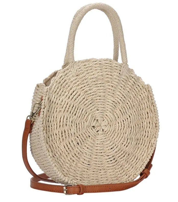 BGS82626 Circle Straw Crossbody