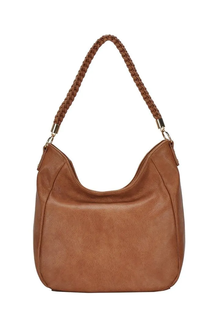 BGT3092 Monogrammable Braided Handle Hobo Bag