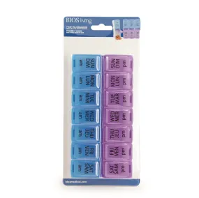 BIOS Living 7 Day Pill Organizer w/AM/PM Compartments