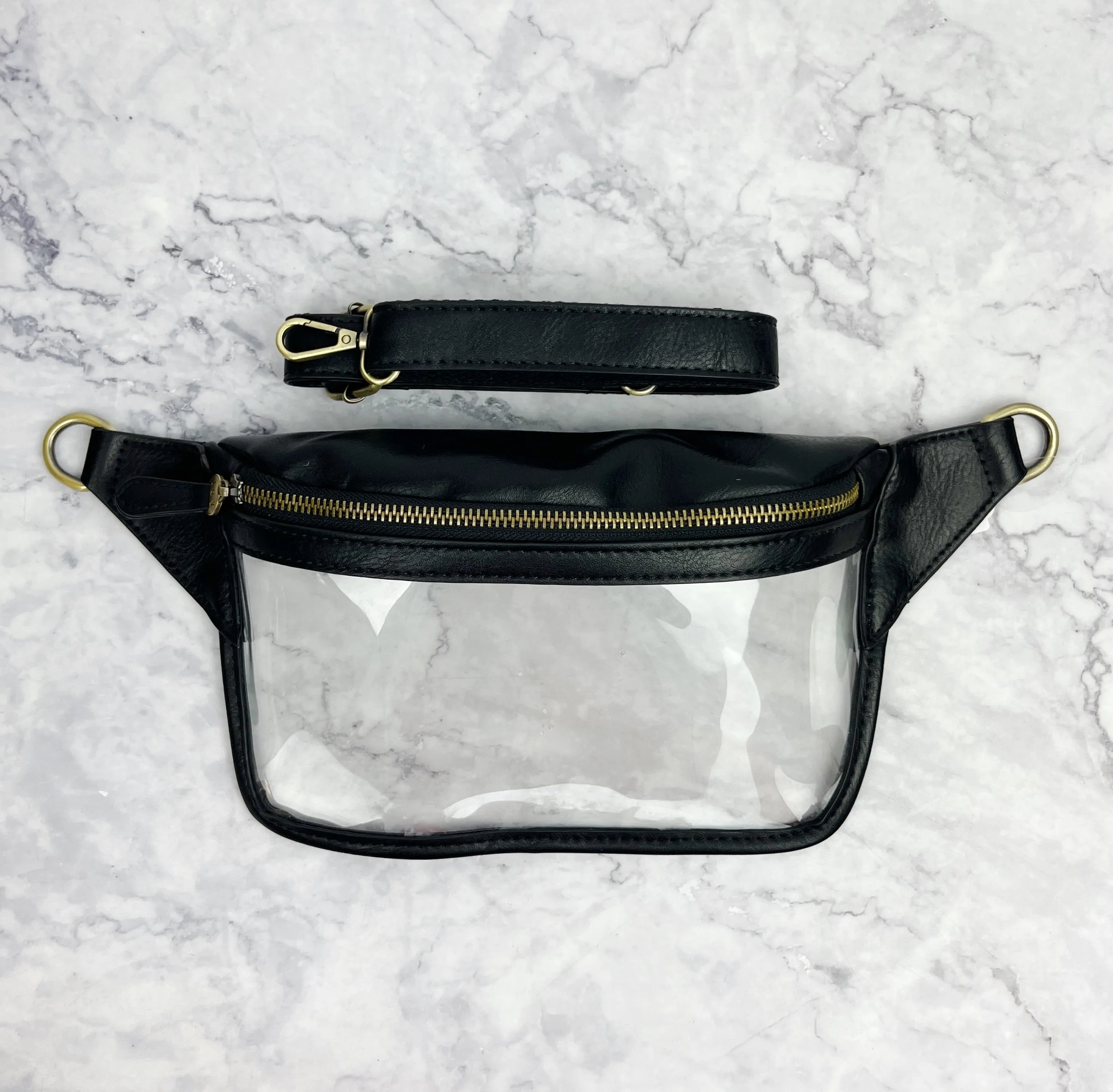 Black Clear Sling Bag