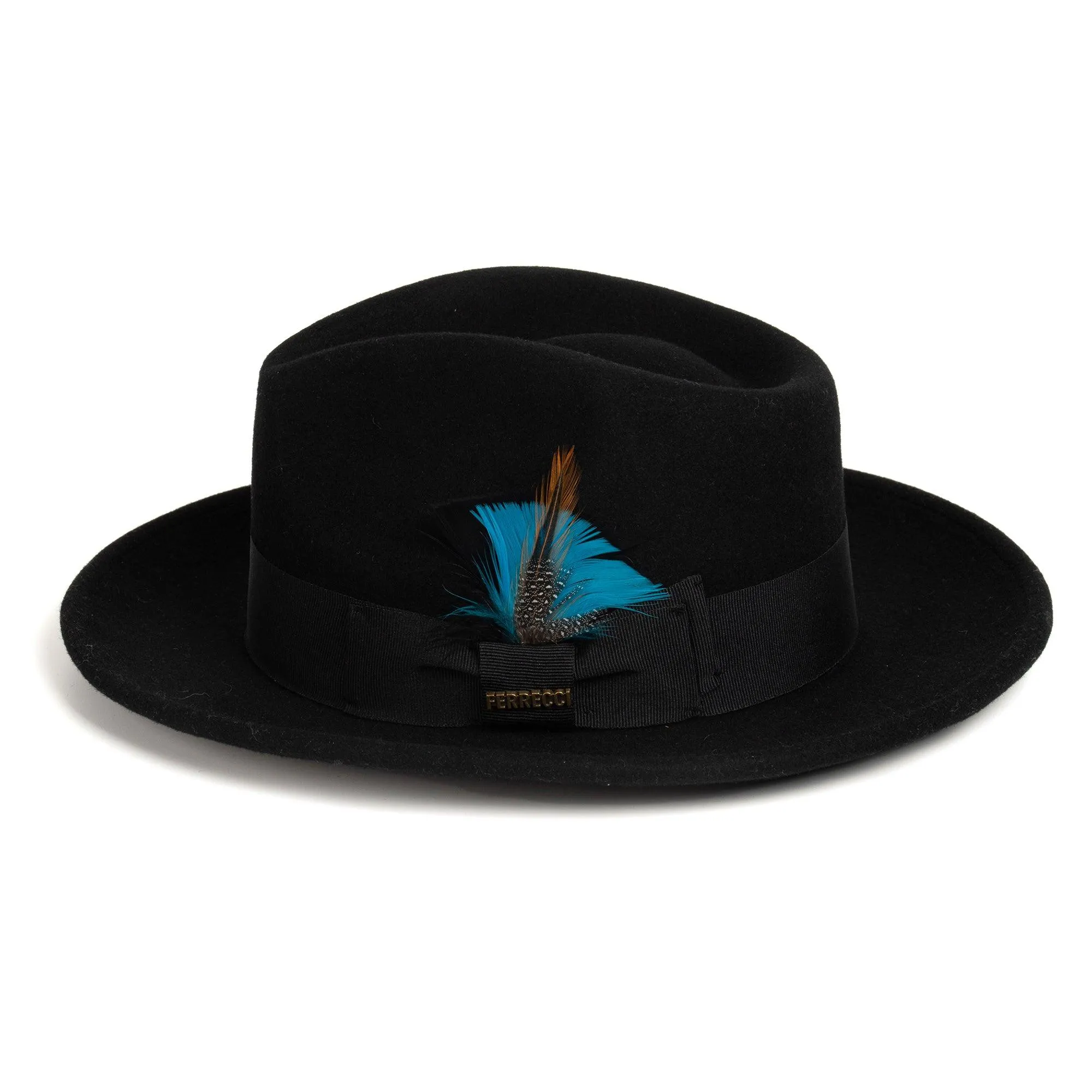 Black Fedora 100% Australian Wool Crushable Hat