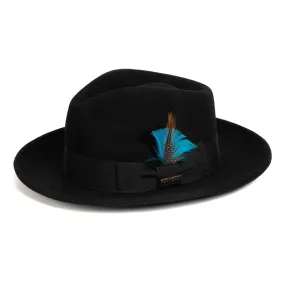 Black Fedora 100% Australian Wool Crushable Hat