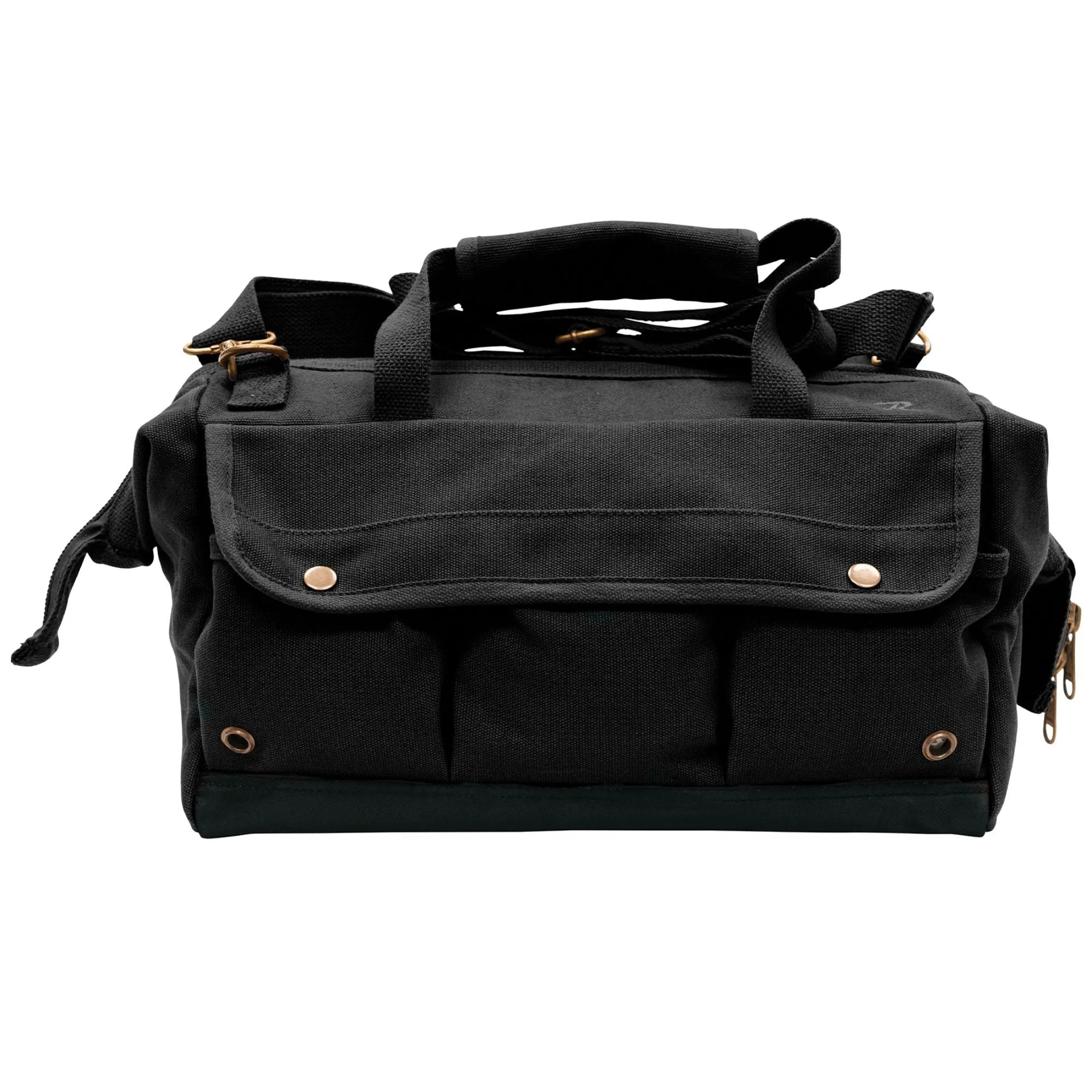 Black Renovator Tool Bag – 26 Tool Pocket Organizer – Heavy-Duty Canvas