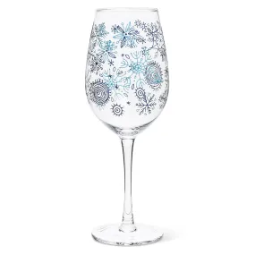 Blue Snowflakes Goblet