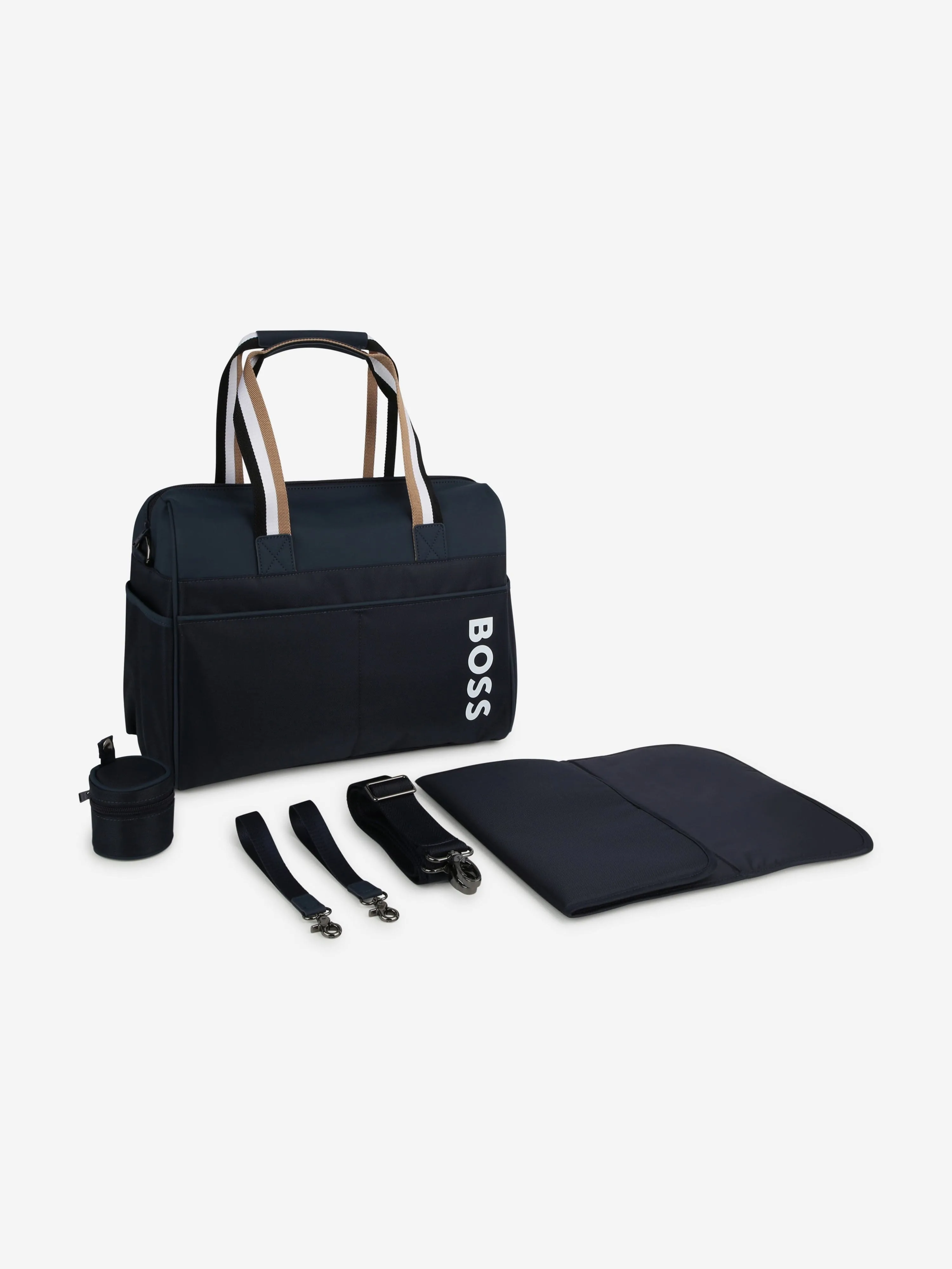 BOSS Baby Logo Changing Bag in Navy (38cm)