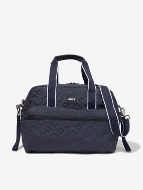 BOSS Baby Logo Changing Bag in Navy