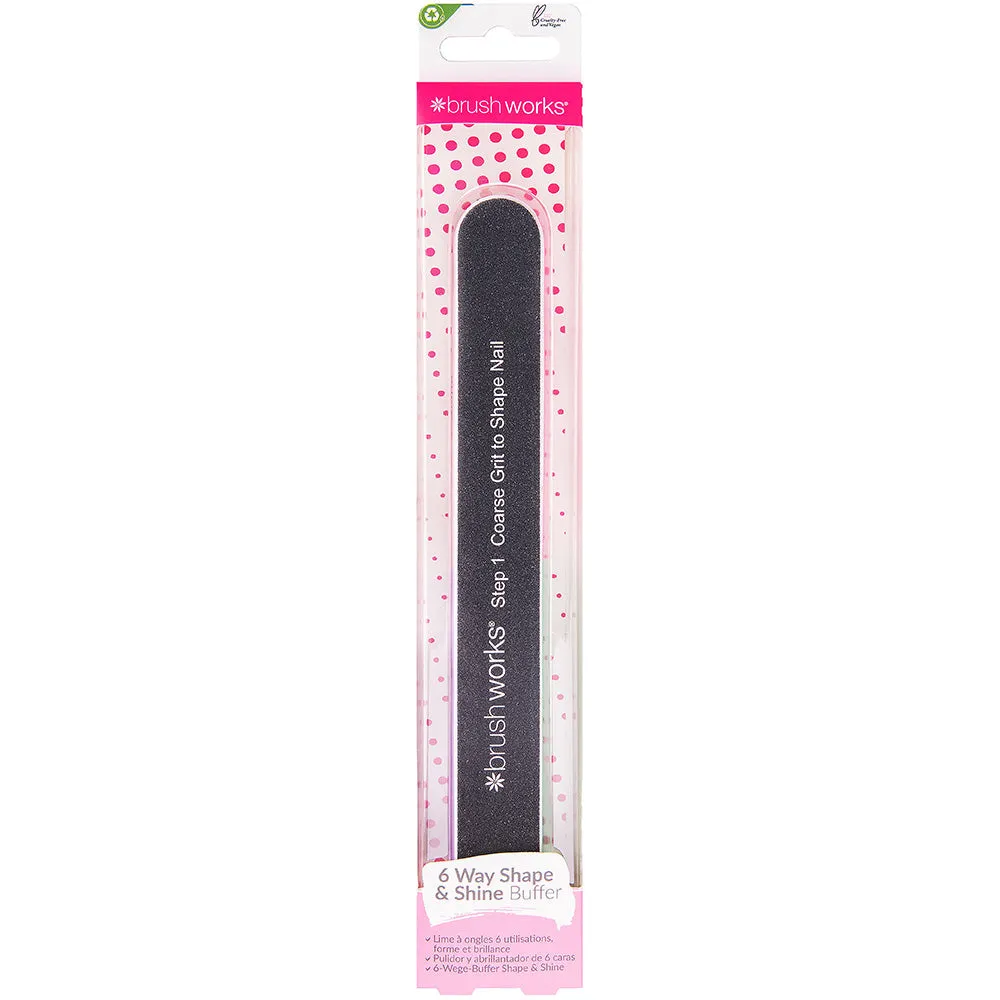 Brushworks 6-Sided Nail File Shape & Shine