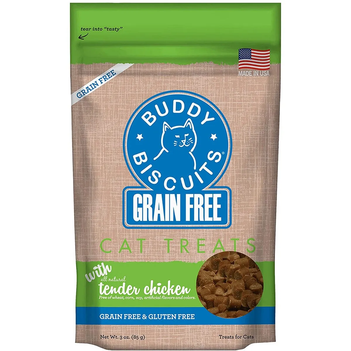 Buddy Biscuits Tender Chicken Grain Free Cat Treats 3oz