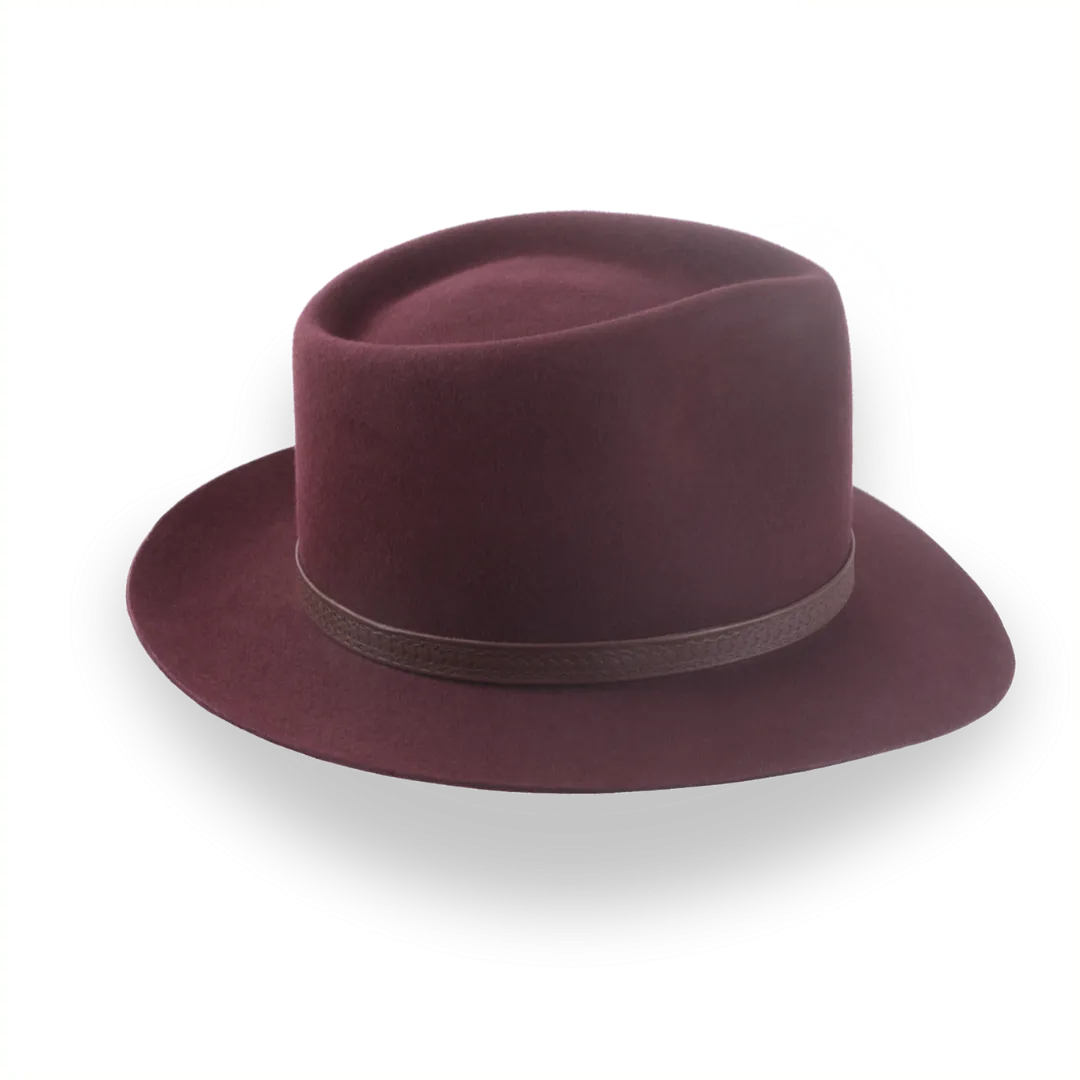 Burgundy Western Fedora in Outback Style | The Compass