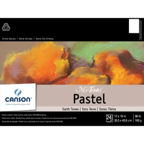 Canson Mi-Tientes Pastel Earth Tones Pad 12x16 98lb