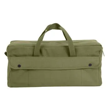 Canvas Jumbo Tool Bag With Brass Zipper