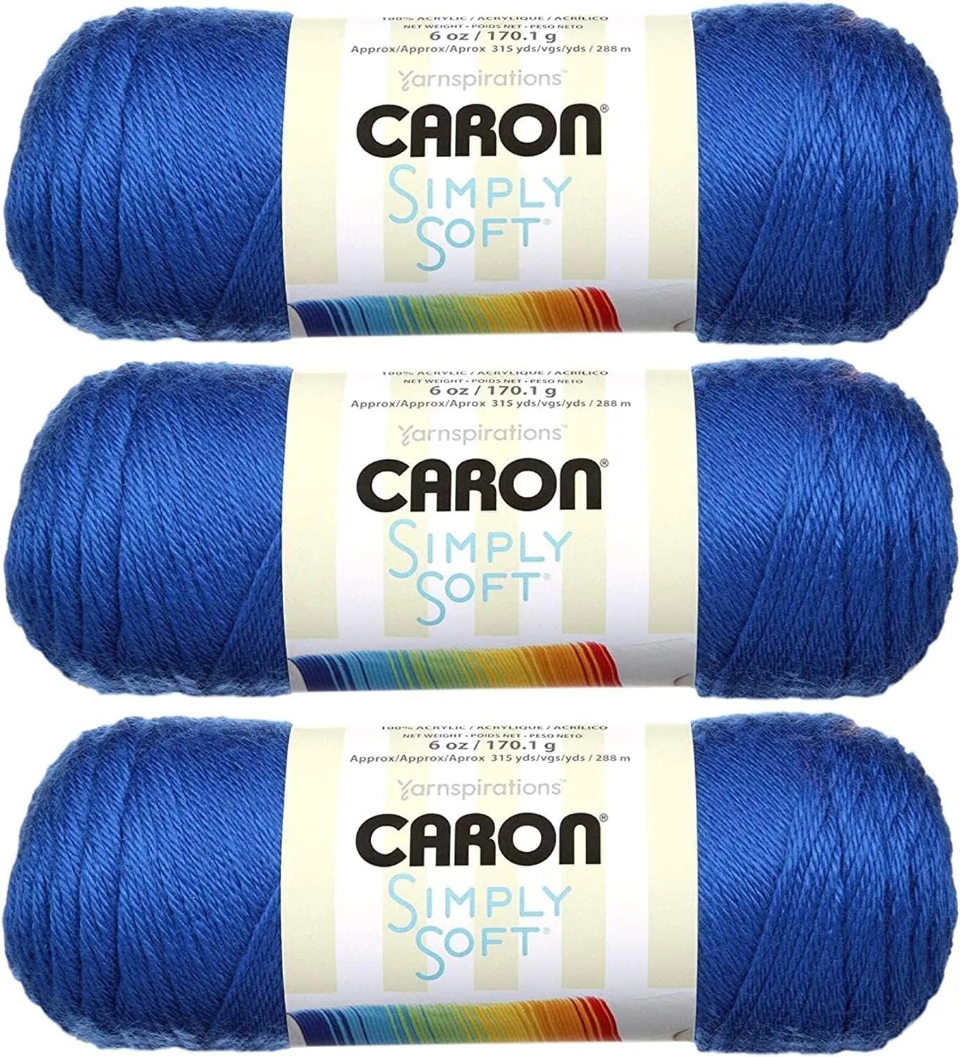 Caron Simply Soft Yarn Solids (3-Pack) Royal Blue H97003-9767