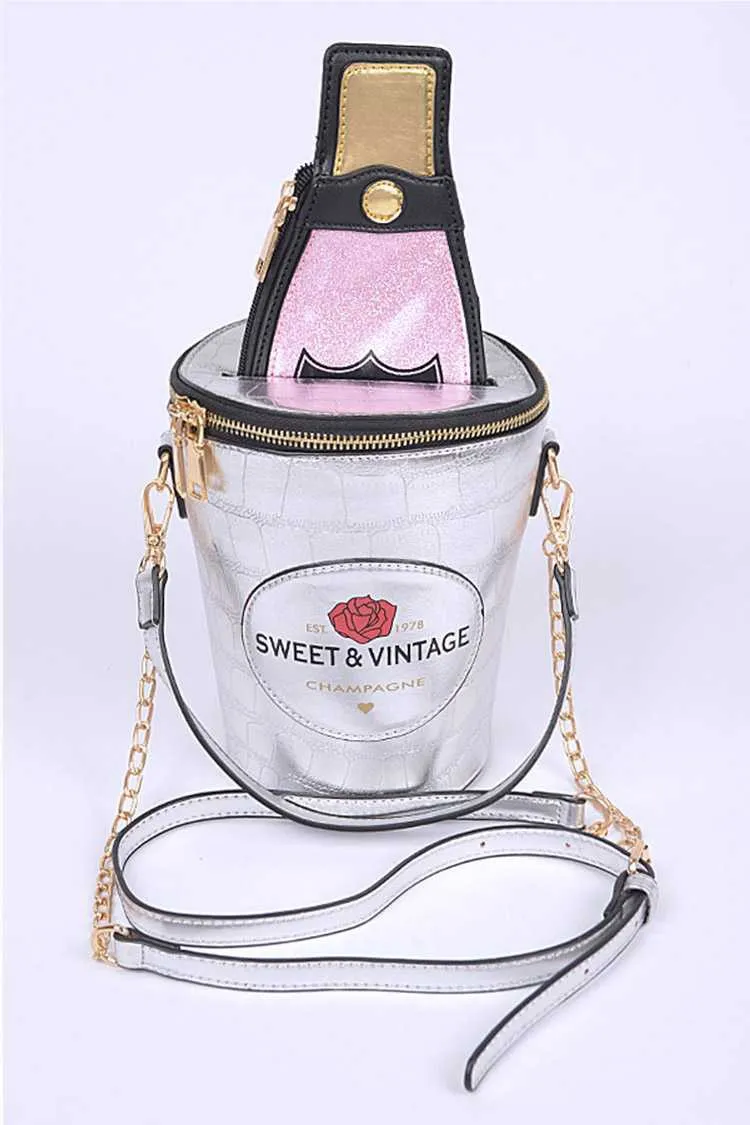 Champagne Bottle Cooler Iconic Crossbody Bag