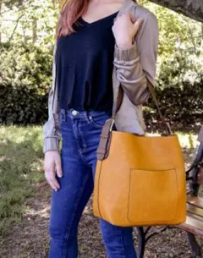 Classic Hobo Handbag with Removable Insert Bag