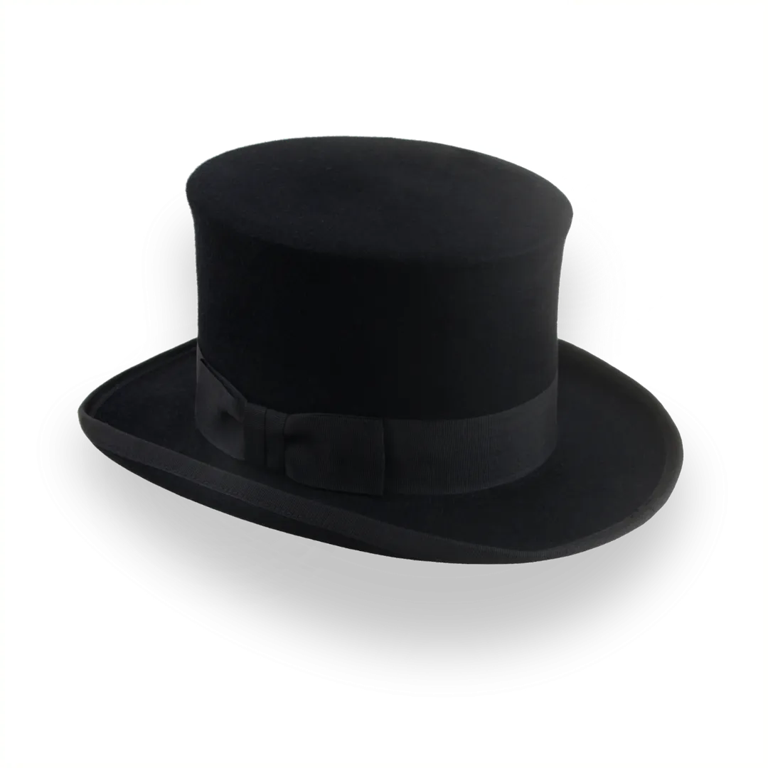 Classic Top Hat For Men in Black Fur Felt | The Victorian