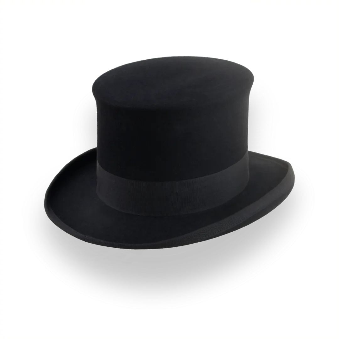 Classic Top Hat For Men in Black Fur Felt | The Victorian