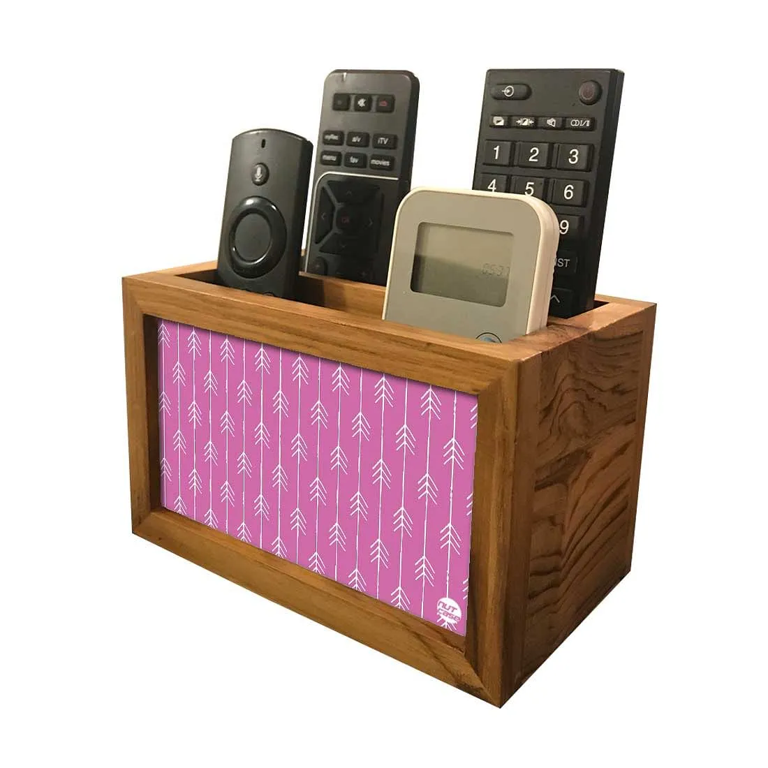 Classy Remote Control Holder Organizer - Arrow Ends - Pink